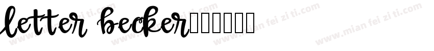 letter becker字体转换